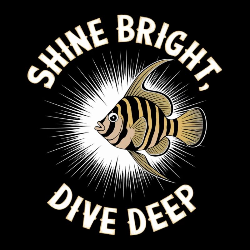 Shine Bright Dive Deep Fish Design