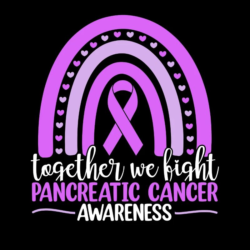 Gemeinsam bekämpfen wir den Krebs Lila Boho Regenbogen