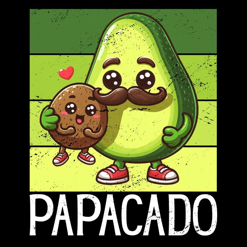 Papacado Avocado Papa Vatertag Vater Vaterschaft
