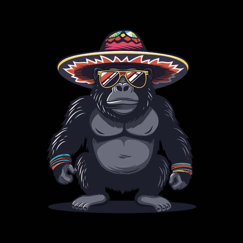 Gorilla Comic Funny Sombrero