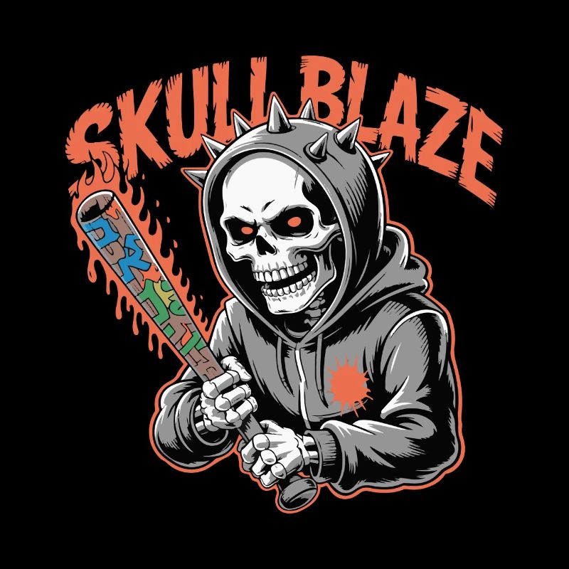 SKULL, MENACING SKELETON