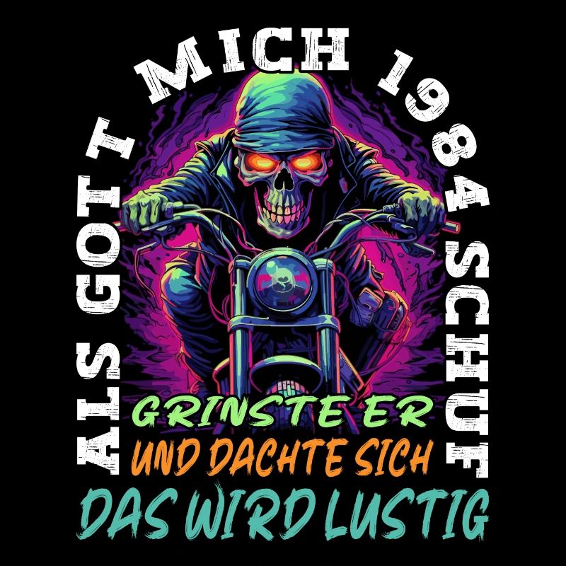 39. Geburtstag als Gott mich schuf Motorrad 1984