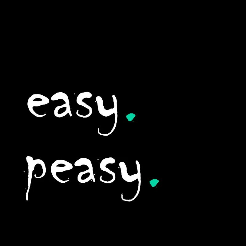 Facile. peasy. blanc / turquoise