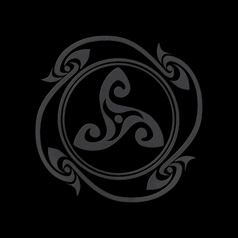 Latene Celtic symbol gray