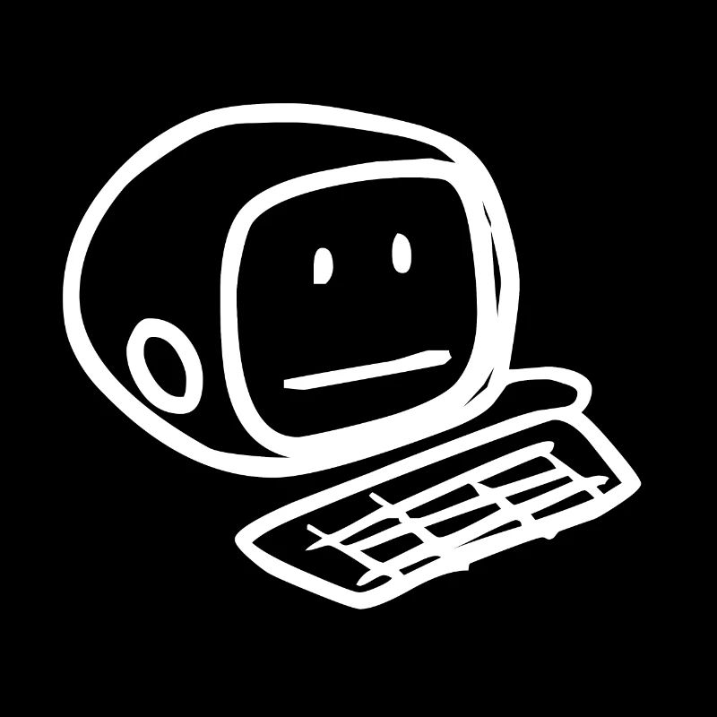 Computer Smiley Face (White)