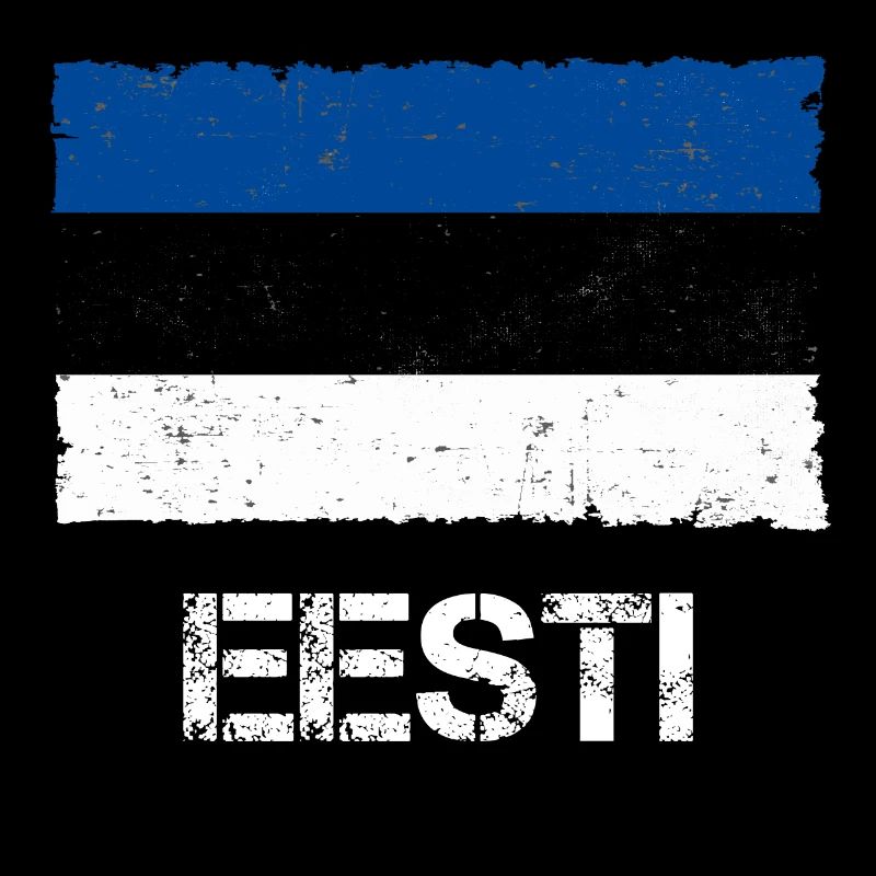 Eesti Estonia drapeau look rétro