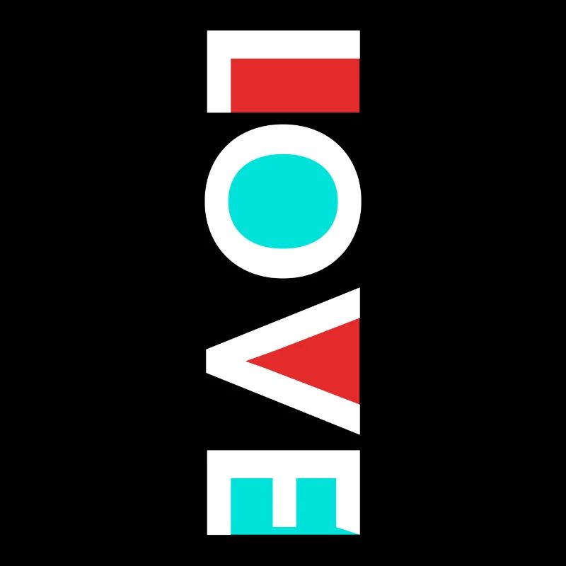 Love Text Logo Design - White