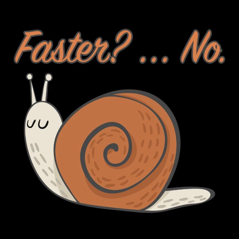 Rapide escargot rapide Ramper drôle Non
