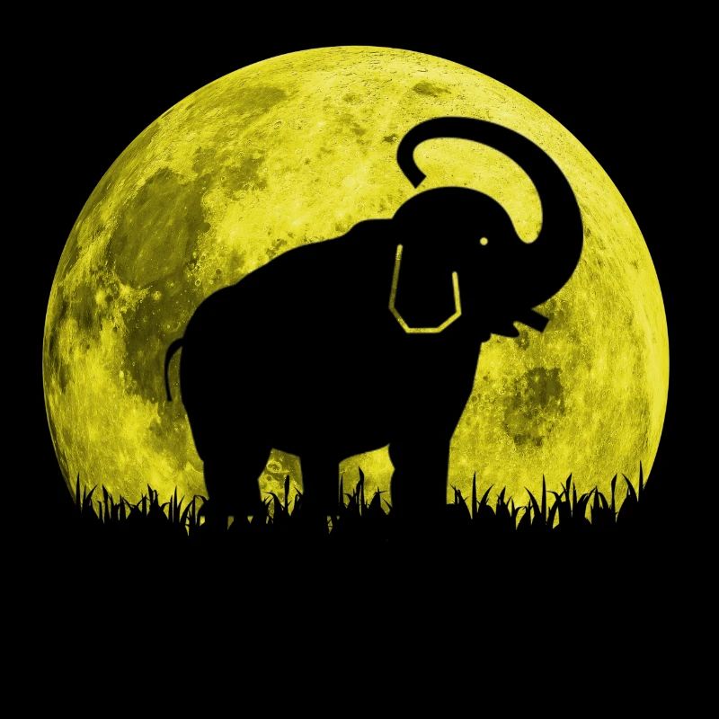grande lune éléphant