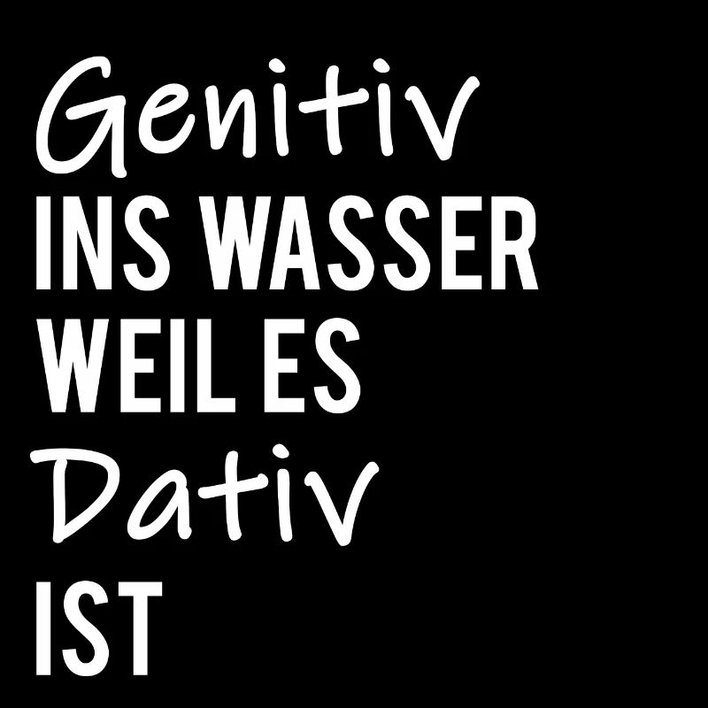 Eau accusative génative dative