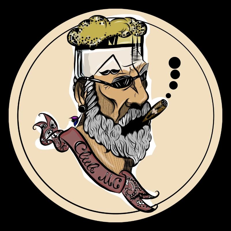 Beard man with cigar