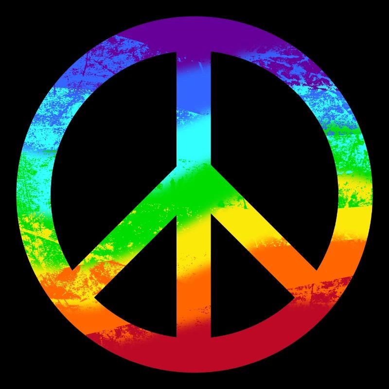 Peace-Zeichen Regenbogen Toleranz Frieden Graffiti