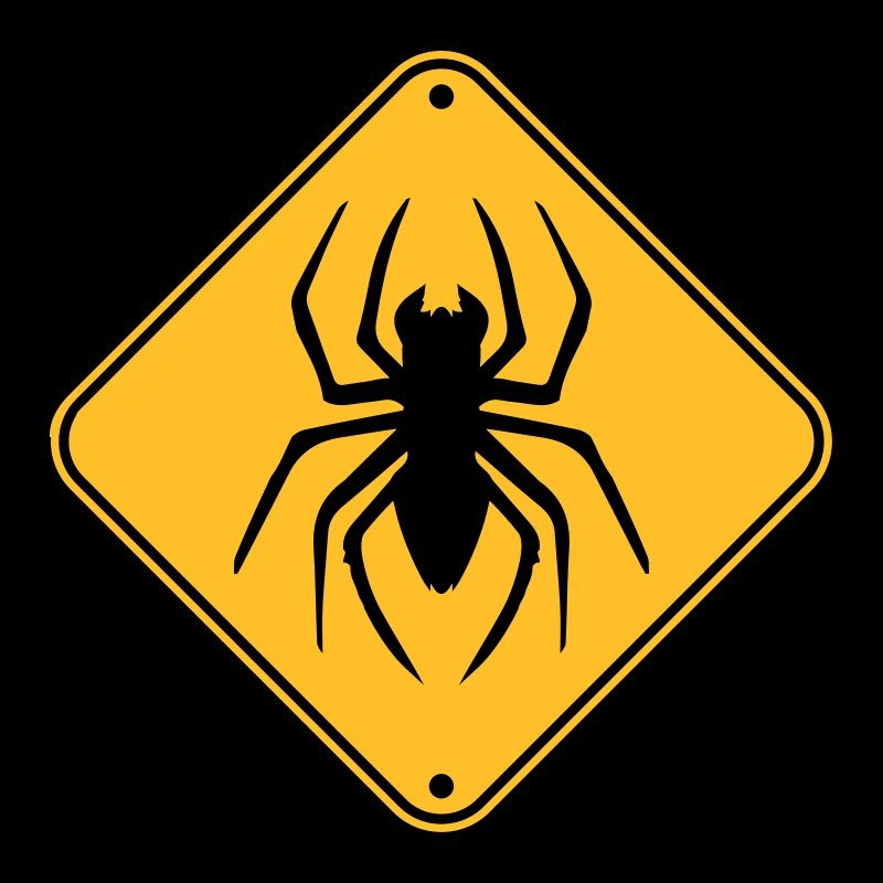 shield warning caution hazard caution zone spider