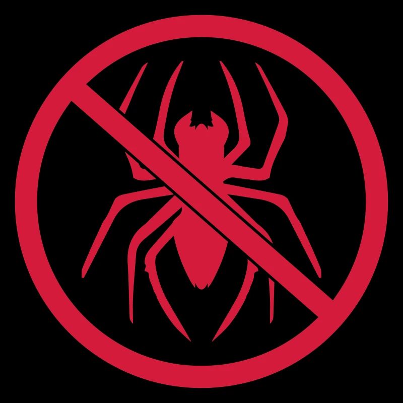 schild verboten zone keine spinne logo design ekel