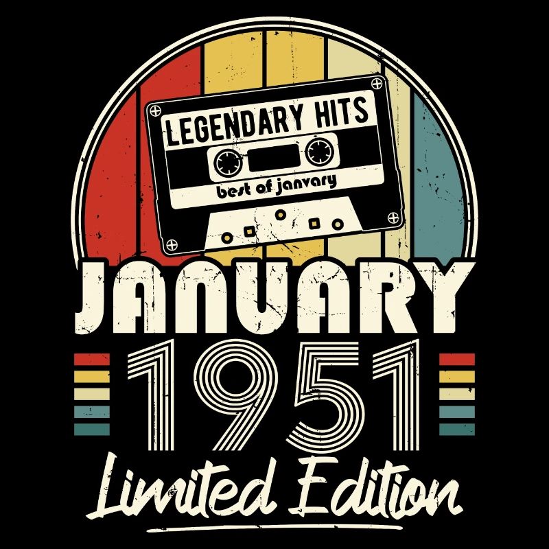 Januar 1951 Vintage Jubiläums Retro Geschenk