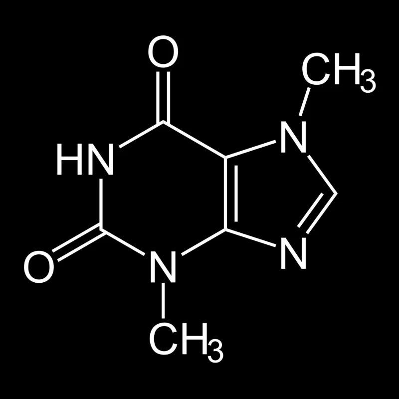 Théobromine formule structurelle de chocolat