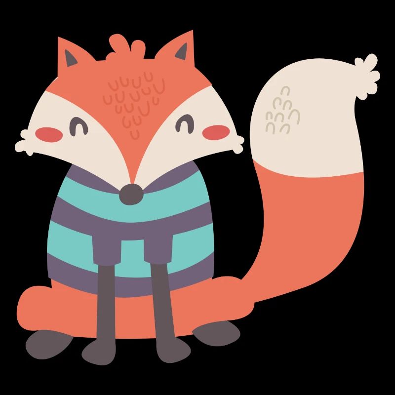 Süßer Fuchs mit Ringelpulli