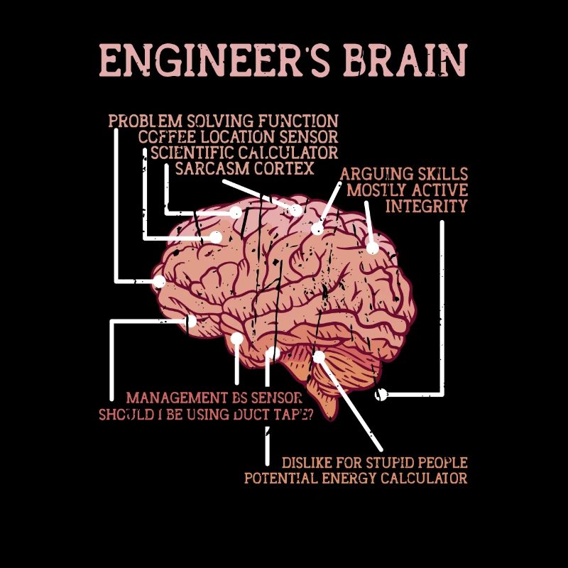 Engineer's brain problem solving function -