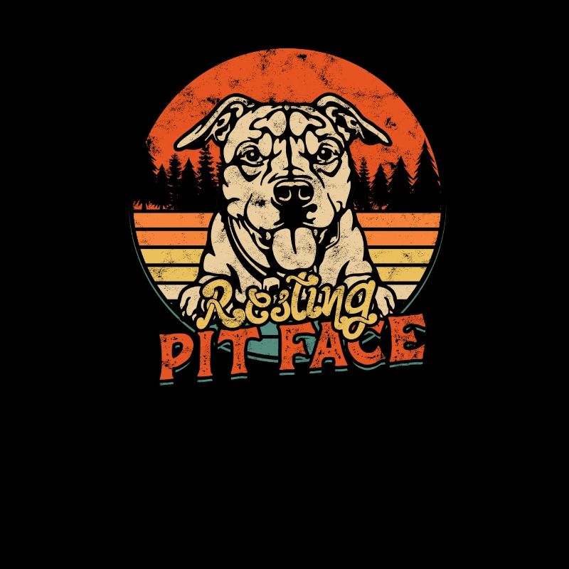 Resting pit face - pitbull