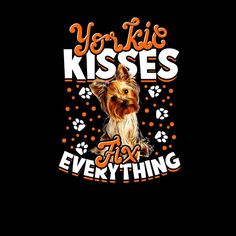 Yorkie kisses fix everything - yorkshire terrier