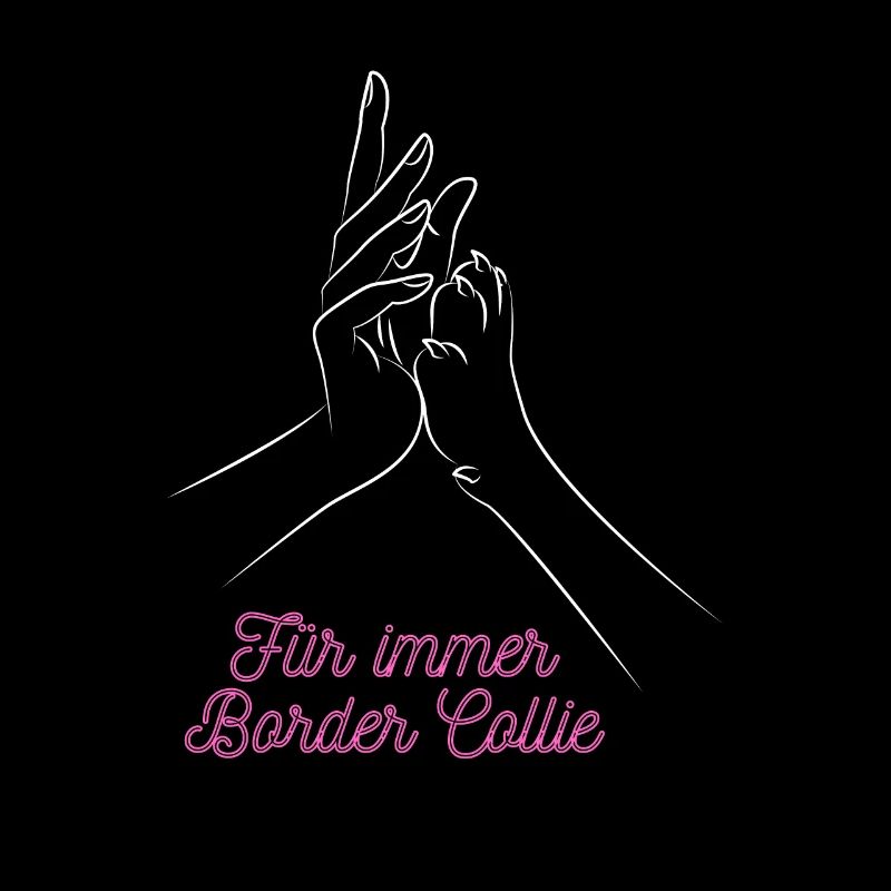 Für immer border collie hund pfote geschenk idee