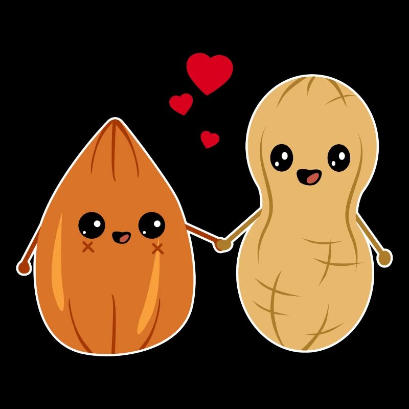 Tombé en amour avec noix amande arachide couples