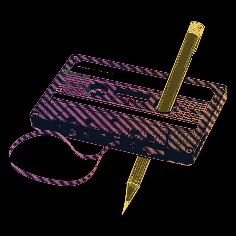 Kassette mit Stift - Retro