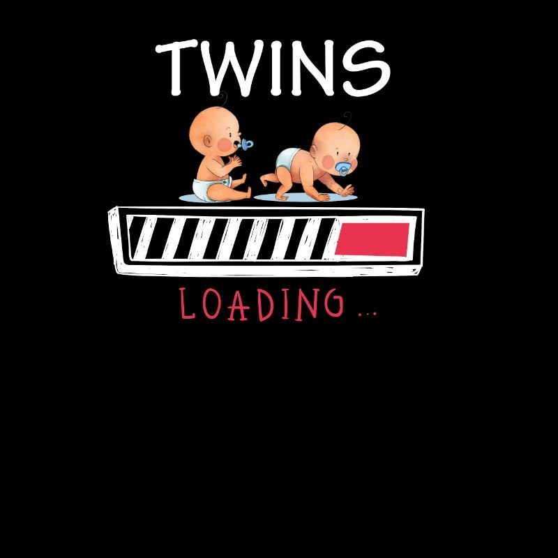 Conception graphique de jumeaux de grossesse mignons