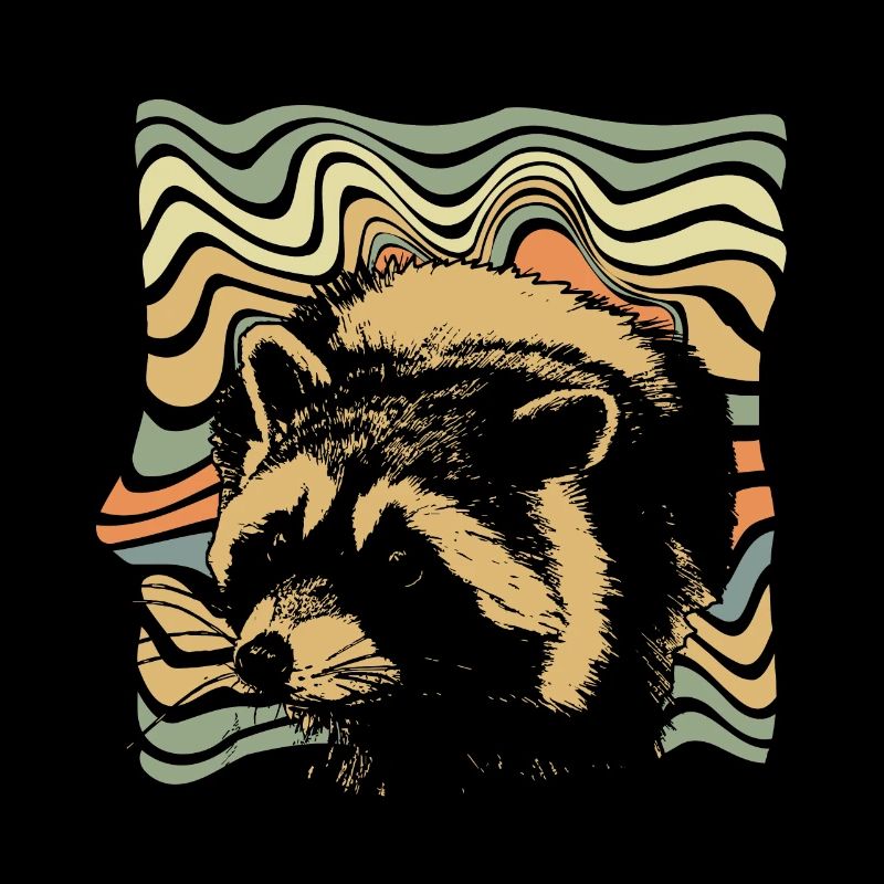 Waschbär Nachteule Waldtier Wald Geschenk Idee