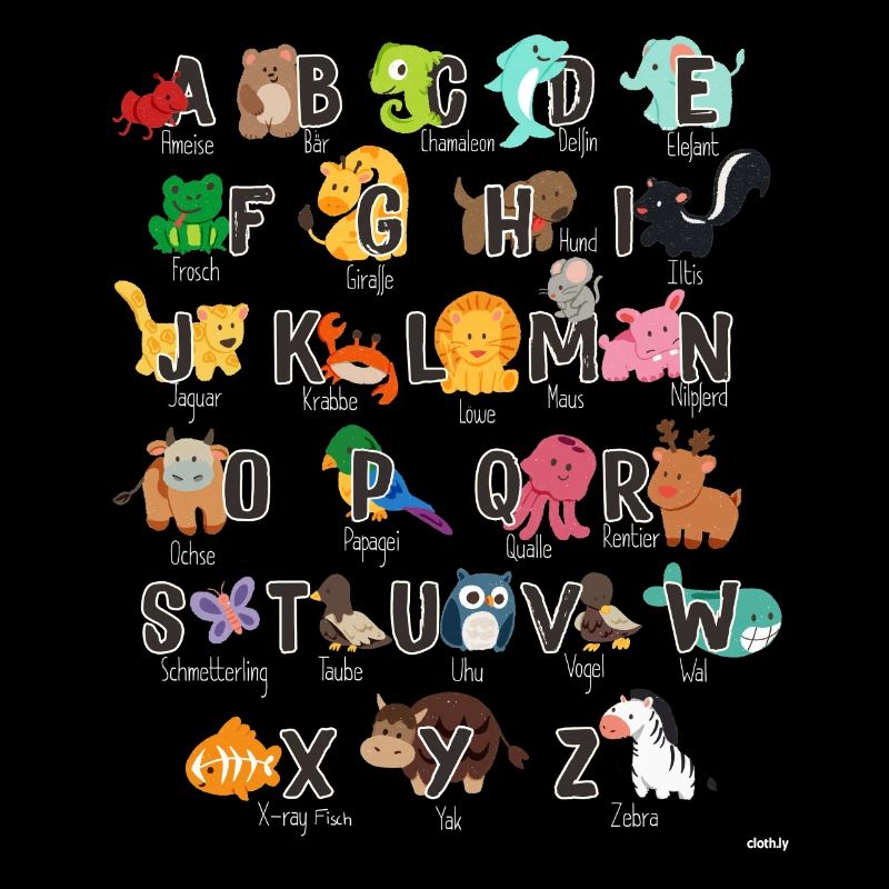 Alphabet Tiere Einschulung Lehrer