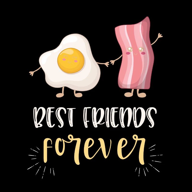 Cute Egg Bacon Best Friends BFF gift
