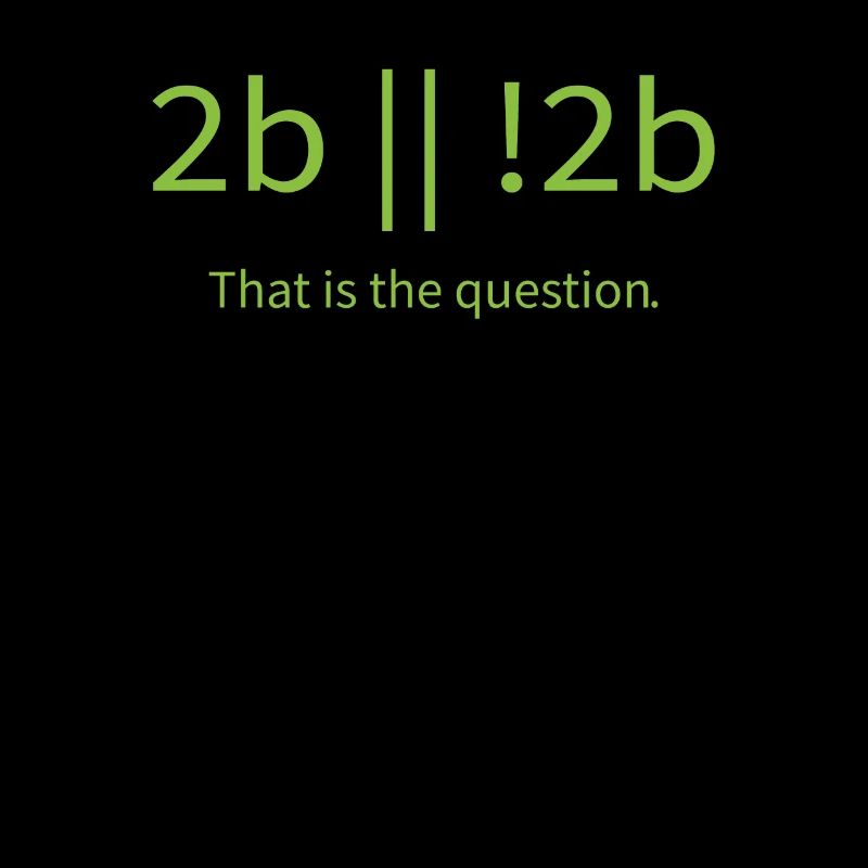 2b lustiger cooler Programmierer sein oder nicht sein