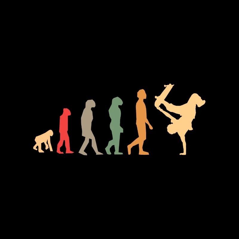 cadeau d'évolution de planche à roulettes vintage pour les patineurs