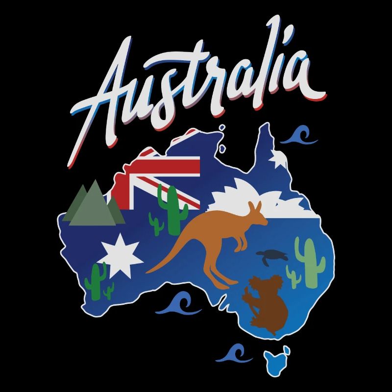 Voyage Australie Fun Aussie Map Gift Design Idea