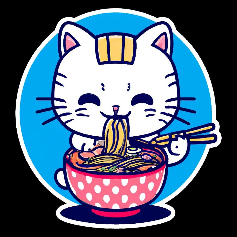 Cute Cat Eats Ramen - Anime - Manga