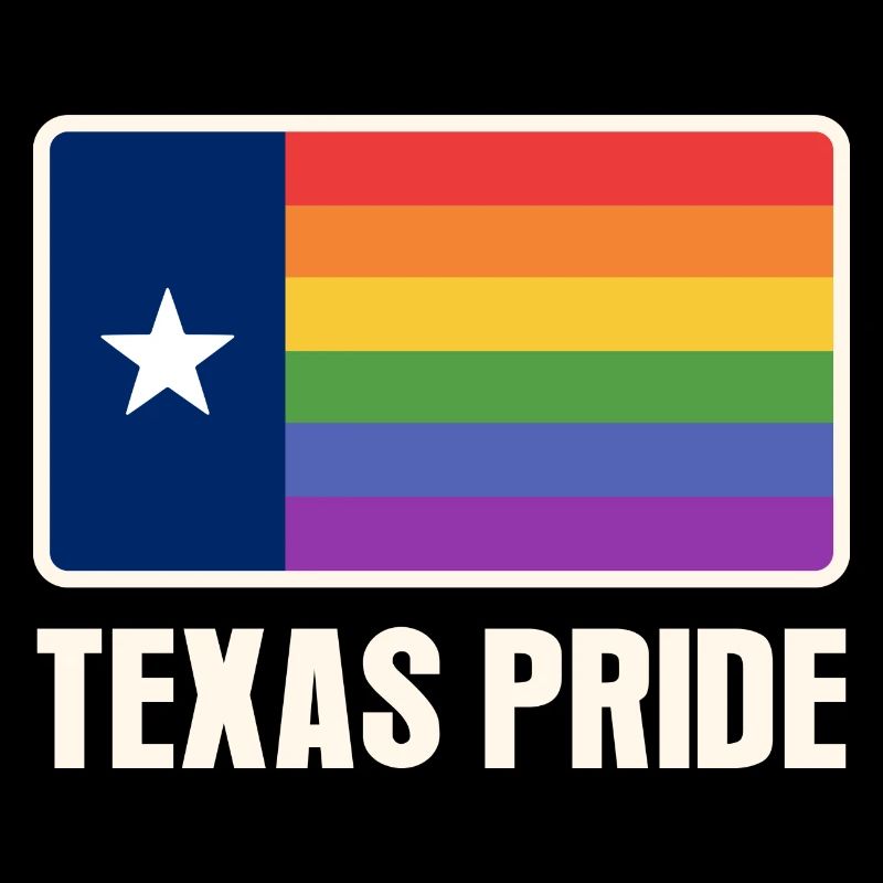 Conception du drapeau arc-en-ciel du Texas pour les Texans LGBT +