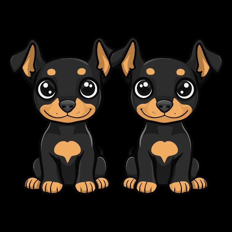 Doberman Hund Comic