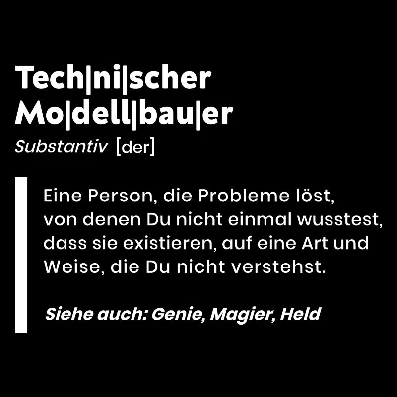 Technischer Modellbauer Definition für Handwerker