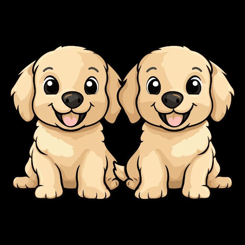 Golden Retriever Hund Comic