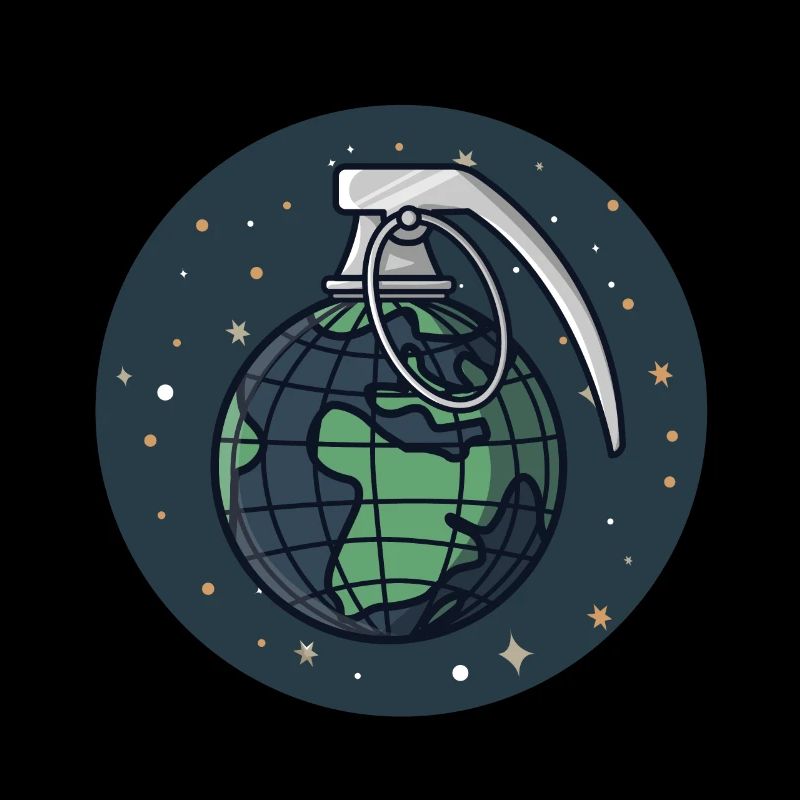 Globe globe as a grenade