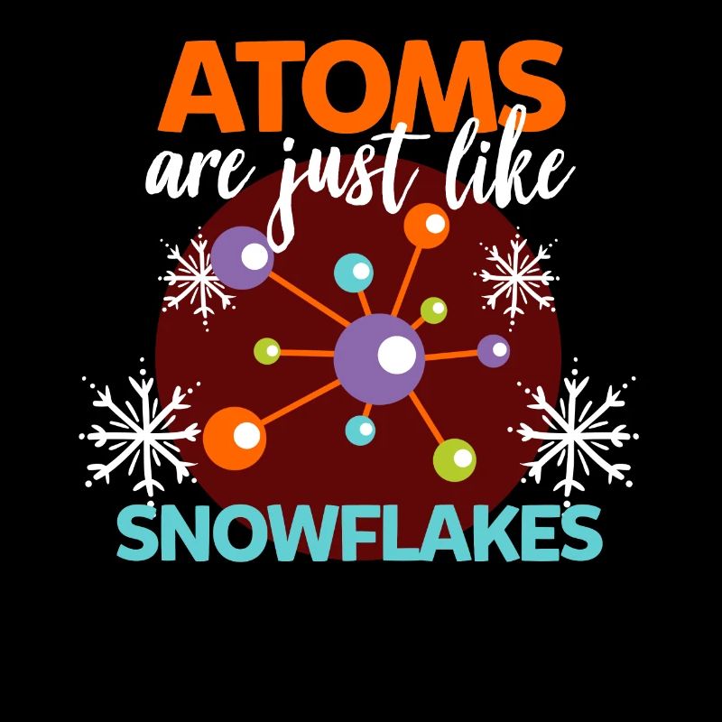 flocons de neige chimiste de Noël science atomique