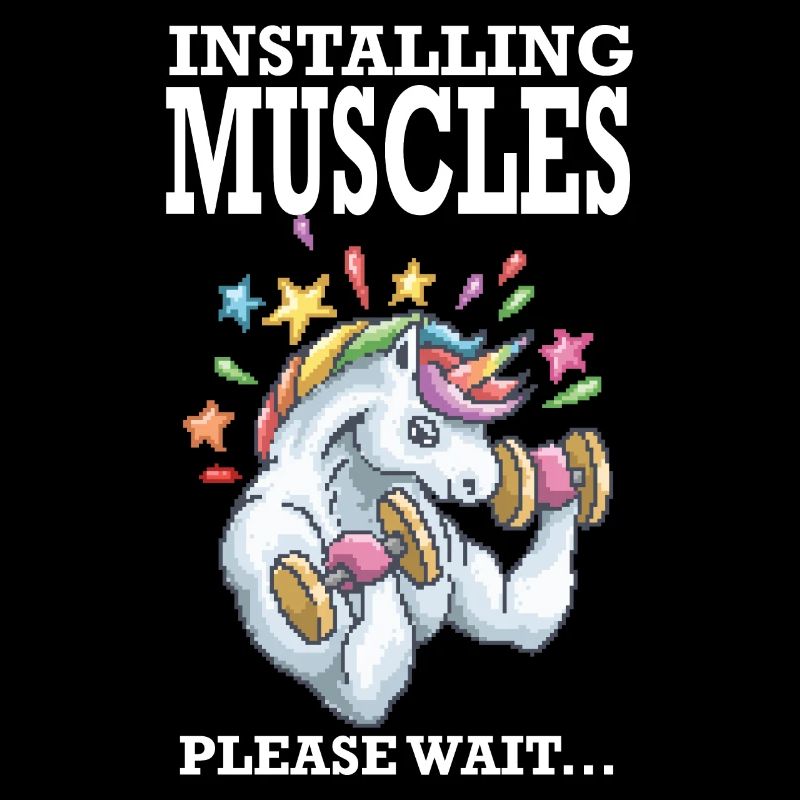 Installing Muscles Rainbow Einhorn Geschenk