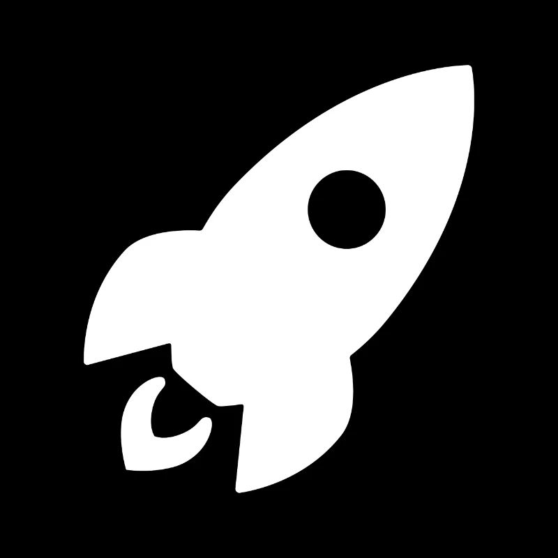 Fusée en blanc cadeau