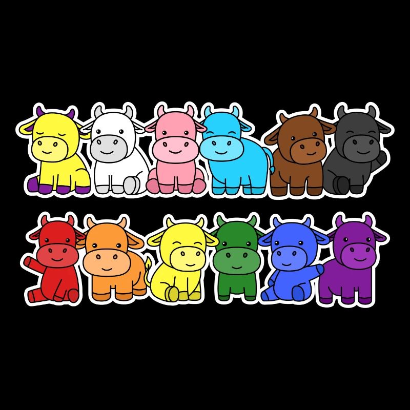 Pride Progress Flagge Kuh Gleichberechtigung