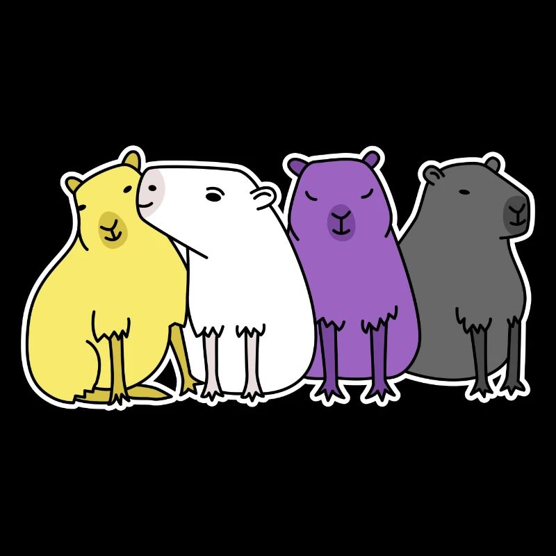 Drapeau non binaire Capybara Design pour Proud Enbys