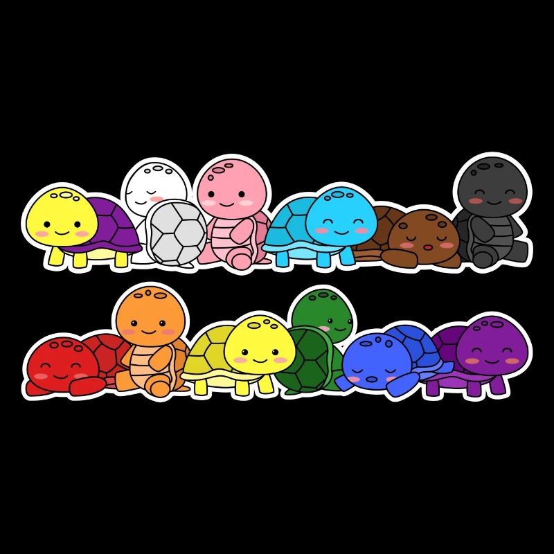 Pride Progress Flagge Schildkröten