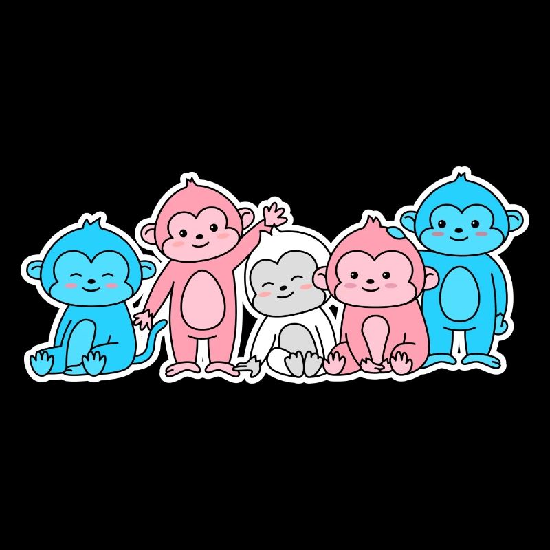 Conception de singe de drapeau trans pour les personnes trans