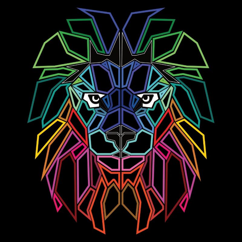 Lion Lion's Head Polygon