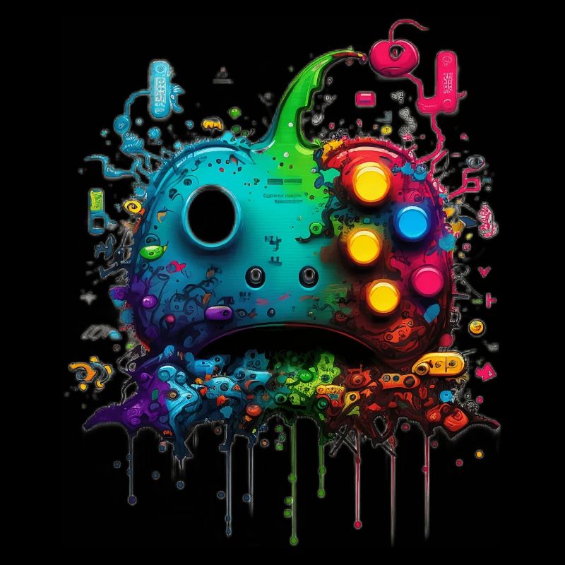 Neon Gaming Controller / Kontroller