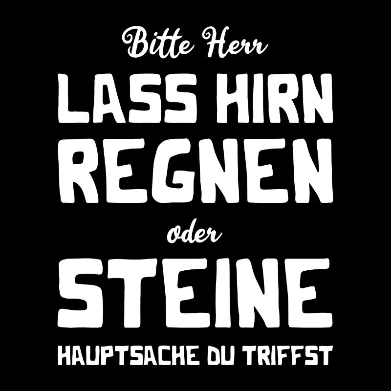 Bitte Herr - Lass Hirn regnen oder Steine